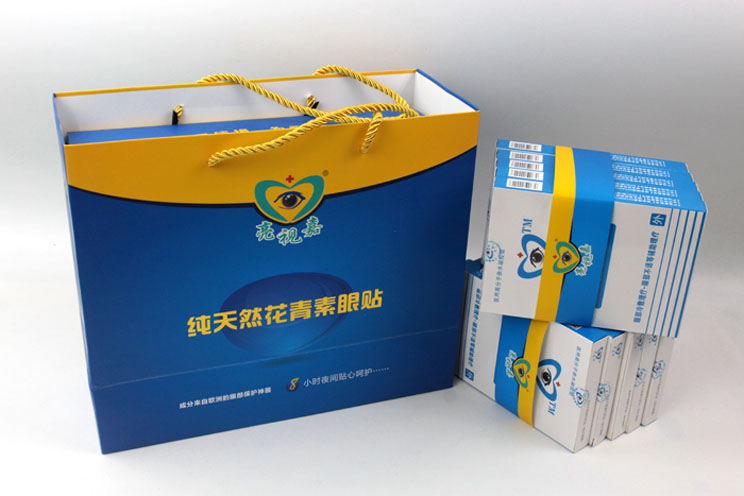 哪里可以做禮盒包裝？護(hù)眼神器亮視嘉護(hù)眼貼禮盒包裝+手提袋套裝出自長(zhǎng)沙印刷廠
