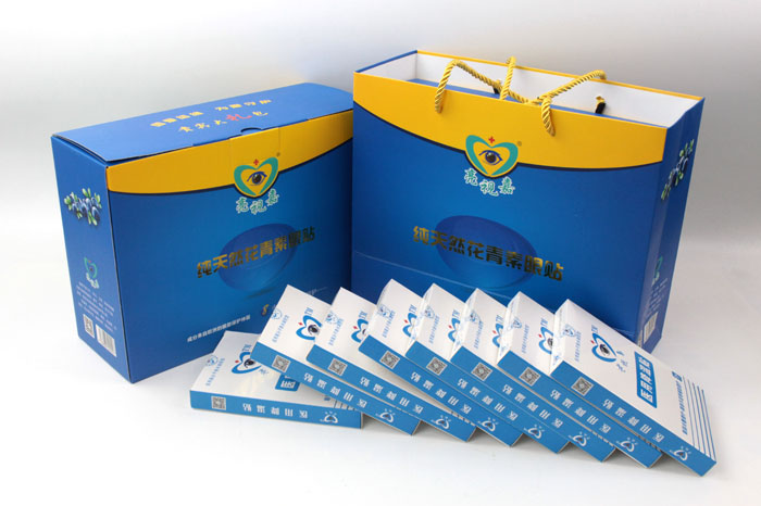 哪里可以做禮盒包裝？護眼神器亮視嘉護眼貼禮盒包裝+手提袋套裝出自長沙印刷廠